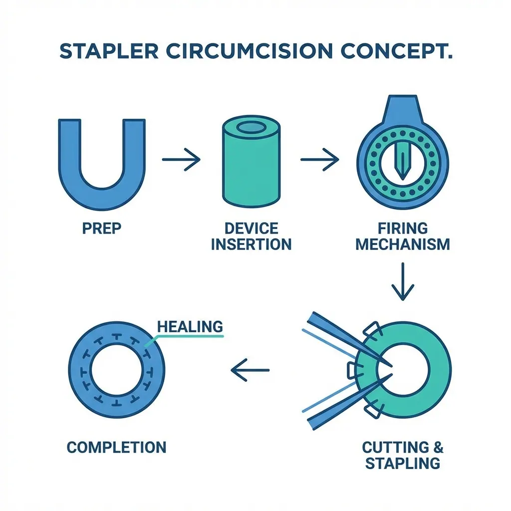 Stapler Circumcision Schematic